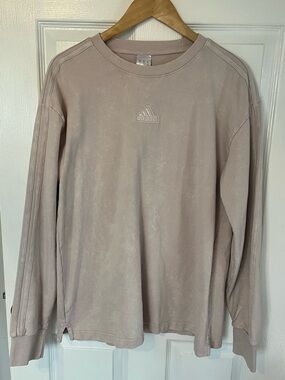 Adidas Acid Wash Crewneck Sweatshirt Beige/Taupe Size M
